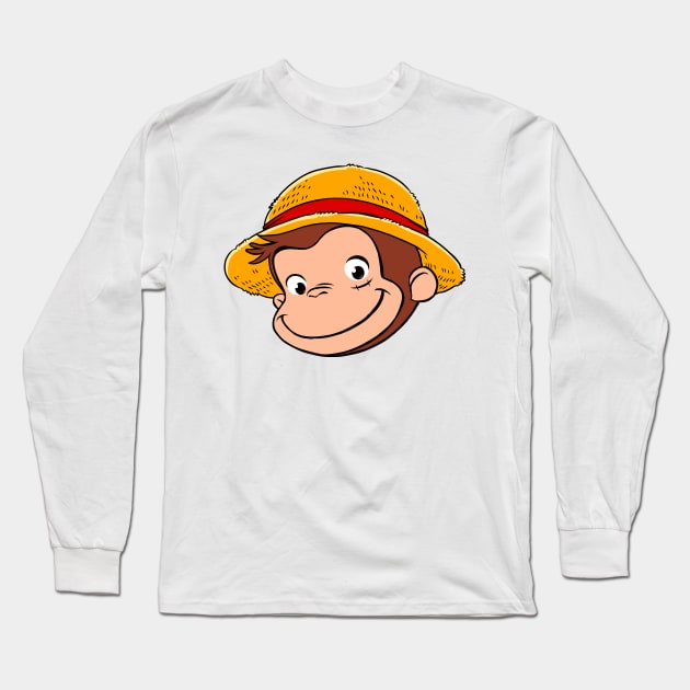 Curious Luffy Long Sleeve T-Shirt by kookylove